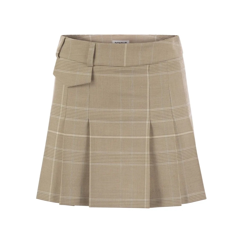 Dondup Minirok Prince Of Wales Mini Skirt Neutrals