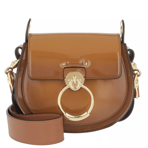 Chloé Tess Shoulder Bag Small Leather Caramel Cross body-väskor