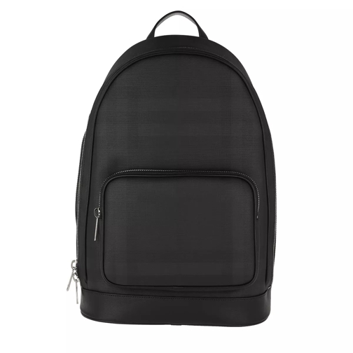 Burberry London Check Backpack Leather Dark Charcoal Rugzak