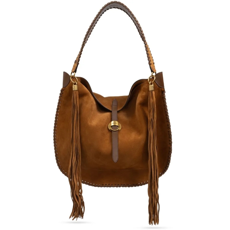 Isabel Marant Sac à bandoulière Soft Suede Slouchy Bag Braun