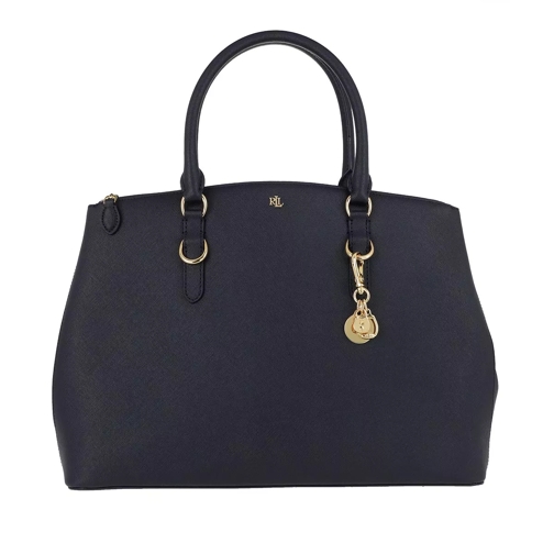 Lauren Ralph Lauren Double Zip Satchel Bag Large Navy Rymlig shoppingväska