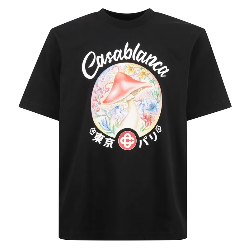Casablanca T-Shirt Front Logo T-Shirt Black