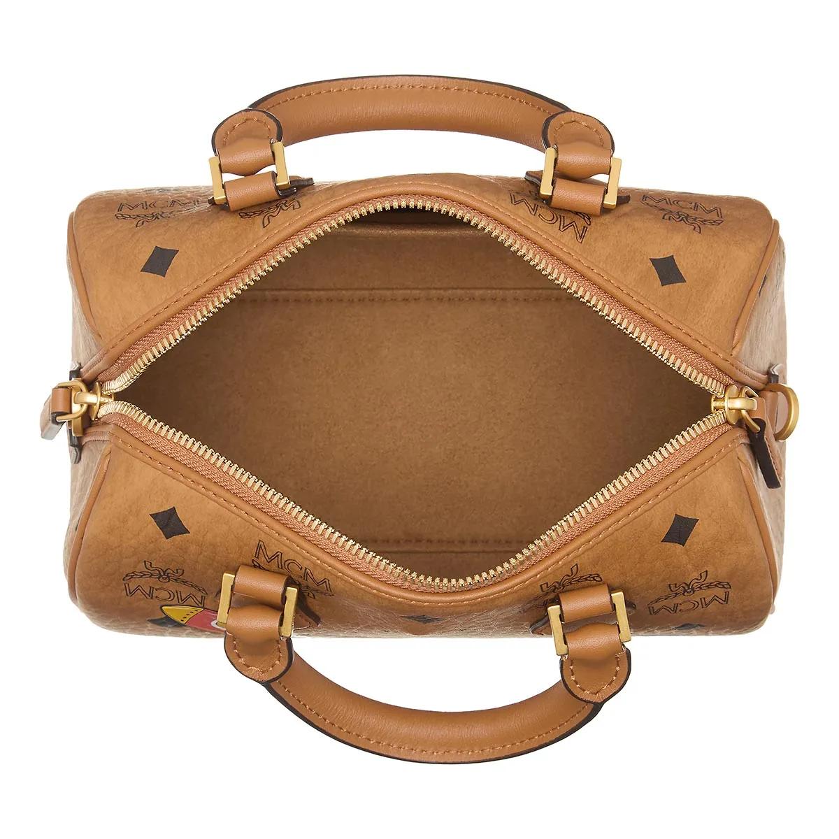 MCM Bowlingtassen Visetos Boston Small in cognac