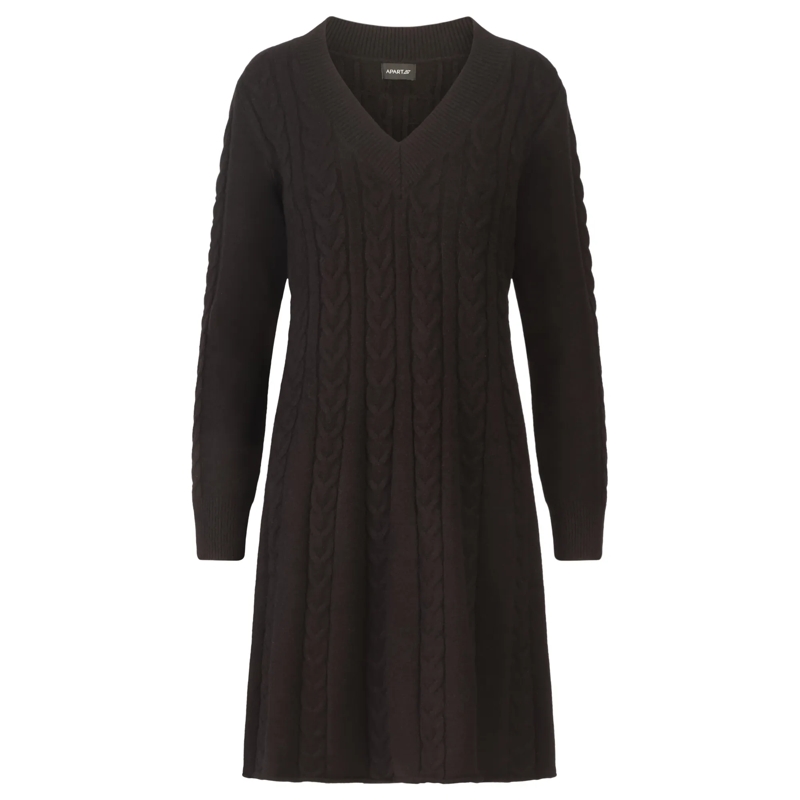 Apart Strickkleid Strickkleid schwarz