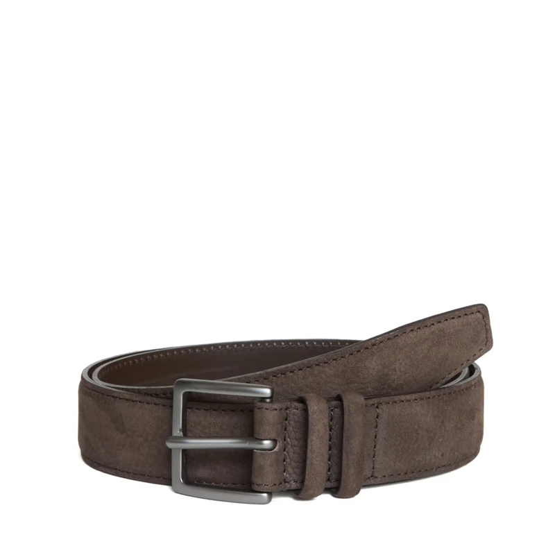 Orciani Riem Classic Nubuck Belt Brown