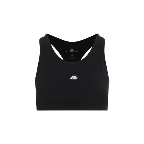 Balenciaga Black Reflective Sports Bra Black 