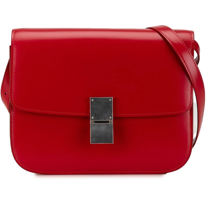 Celine Schoudertas Medium Calfskin Classic Box rot