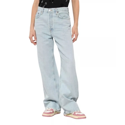 Agolde Low Slung Baggy Denim Pants White 