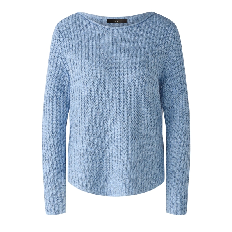 Oui Sweatshirt Pullover NAOLIN hell-blau