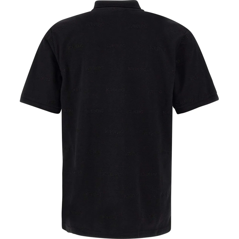 Iceberg T-Shirt Polo shirt with allover logo schwarz(Image 5)