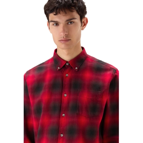 Woolrich WOOLRICH MADRAS CHECK ROT UND SCHWARZ HEMD rot Hemden