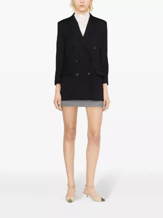 Isabel Marant Robine Double-Breasted Cotton Blazer Black