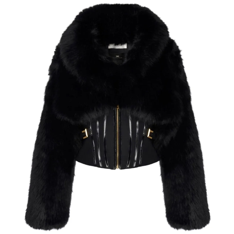 Elisabetta Franchi Übergangsjacke Coats Black schwarz