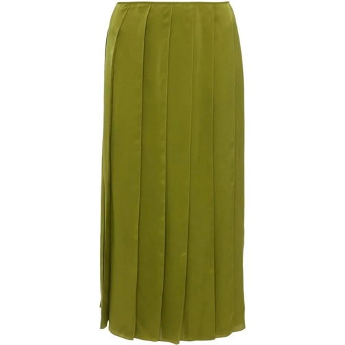 J.W.Anderson Midi-Röcke Ribbon Hem Midi Skirt Bright Olive grün