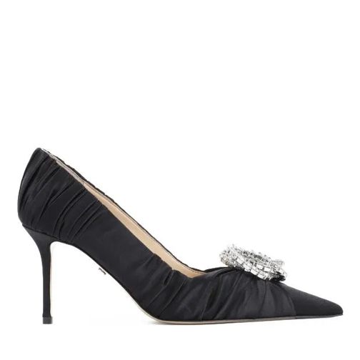 Mach&Mach Black Satin Galaxy Pumps Black Escarpin