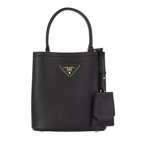 Prada Double Bag Saffiano Leather Nero/Fuoco Cross body-väskor