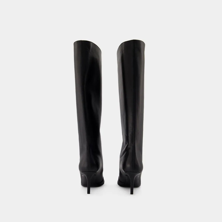 Acne Studios Boots Leather Black Black Stiefel