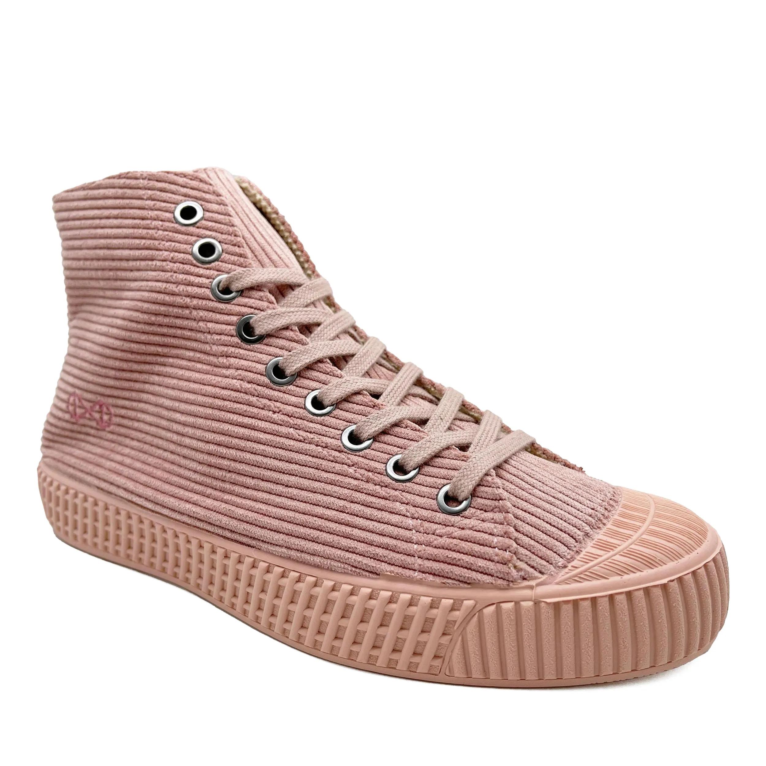 nat-2 Sneakers - nat-2™ Cord rose (W/X) vegan, aus Cord, Kork und Z - Gr. 46 (EU) - in Gold - für Damen