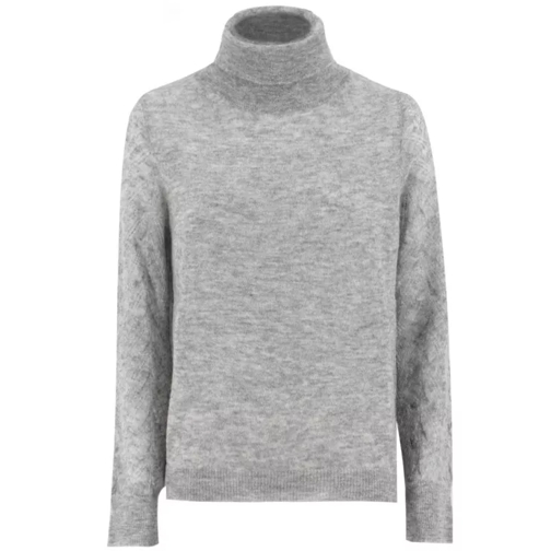 Panicale Grey Soft Turtleneck Sweater Grey 