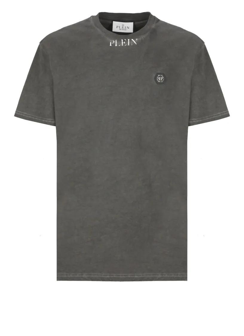 Thumbnail - Philipp Plein - Grey Cotton T-Shirt - Größe XXL - grau