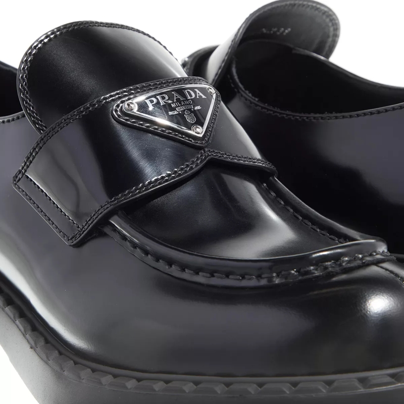 Prada Loafer Brushed Leather Loafers Black(Image 3)