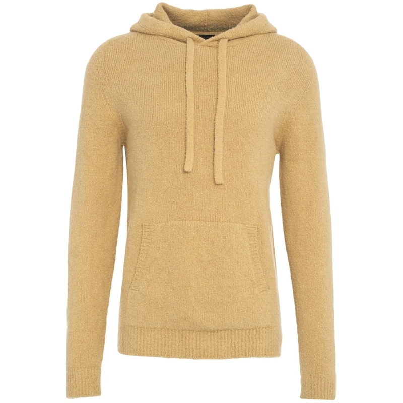 Roberto Collina  Knit hoodie beige