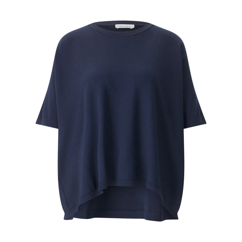 Roberto Collina T-shirt T-Shirt mit Rundhalsausschnitt dunkelblau