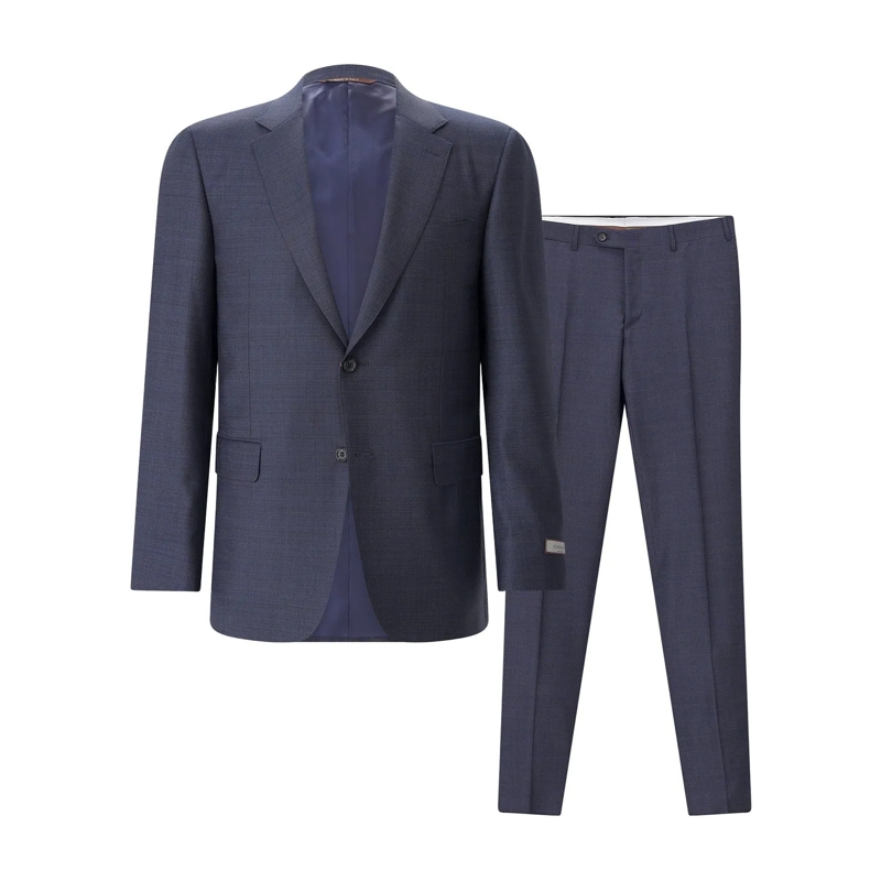 Canali Hosenanzug Anzug aus Wolle blau