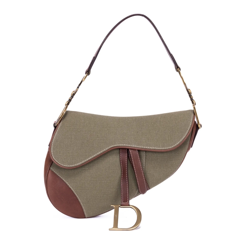 Christian Dior Crossbody Bag Saddle 2003 braun