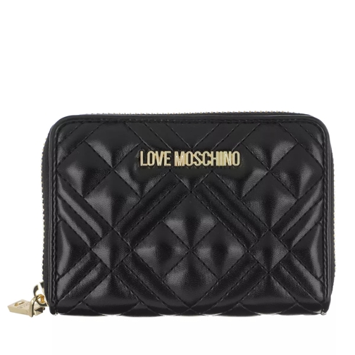 Love Moschino Wallet Quilted Nappa   Nero Zip-Around Wallet