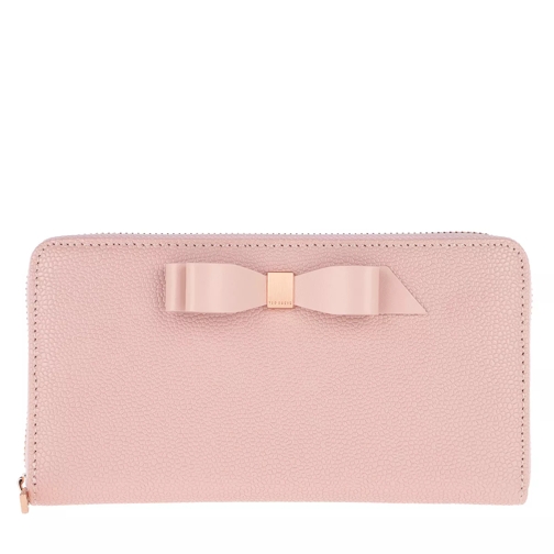 Ted Baker Aine Bow Zip Around Matinee Wallet Purple Pink Continental Wallet-plånbok