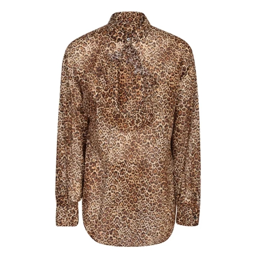 Dsquared2 Leopard Print Blouse Brown Chemisiers