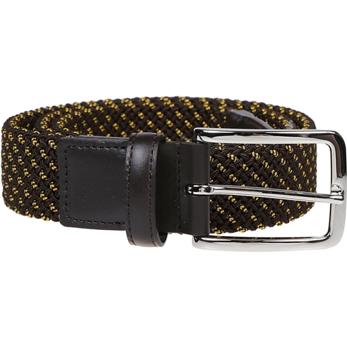 Hogan Riem Elastic Tape Belt Brown schwarz