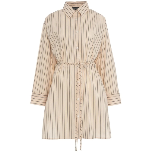 Roberto Collina Robes midi Striped blouse dress beige