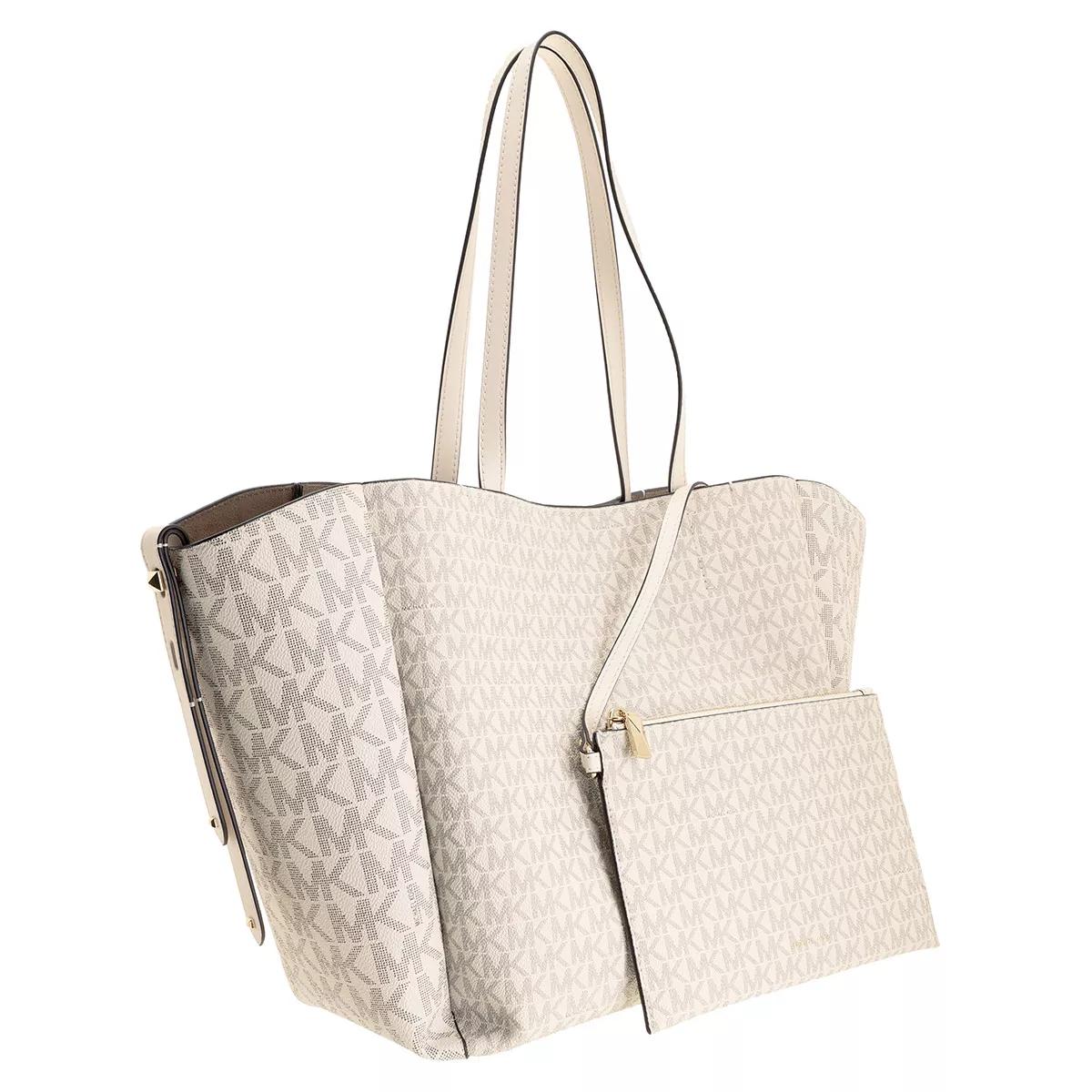 Large Michael Kors Cream Canvas Tote Bag 