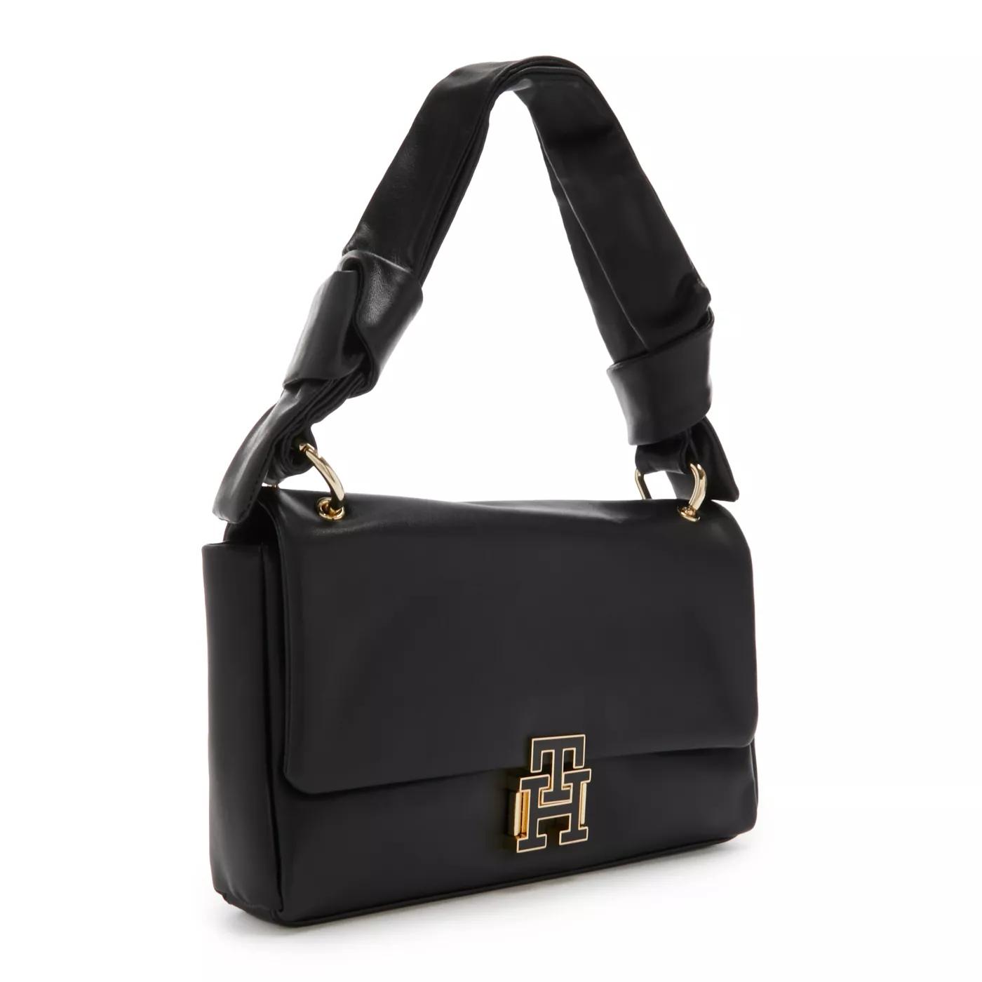 Tommy Hilfiger Hobo bags Pushlock Schultertasche in zwart