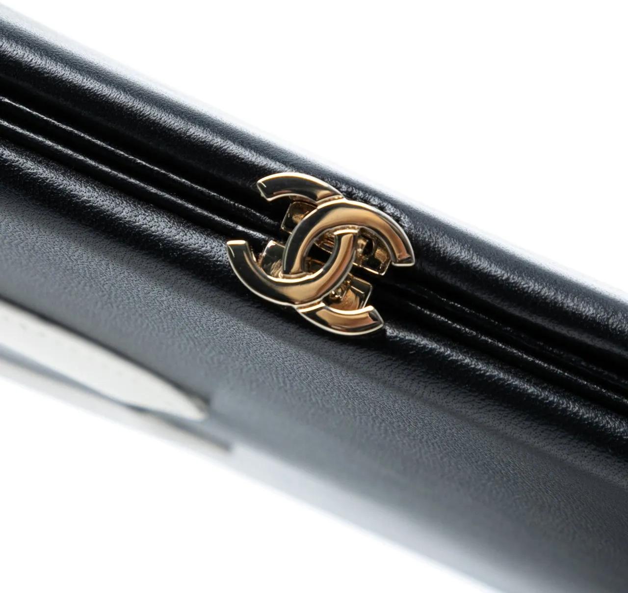 Thumbnail - Chanel Clutches - CC Lambskin Split Clutch with Chain - Gr. unisize - in Schwarz - für Damen