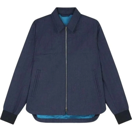 Paul Smith Manteaux Parka Veste zipp�e matelass�e flanelle bleu M1R 136Z N00 blau