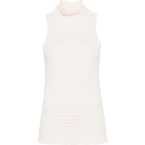 Jil Sander T-Shirts High Neck Top White weiß