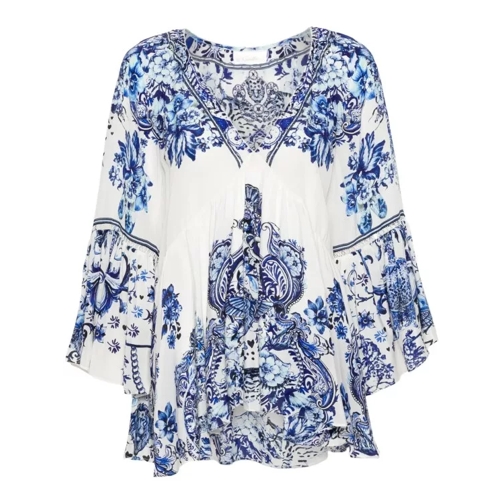 Camilla Blue Glaze And Graze Georgette Blouse Blue 