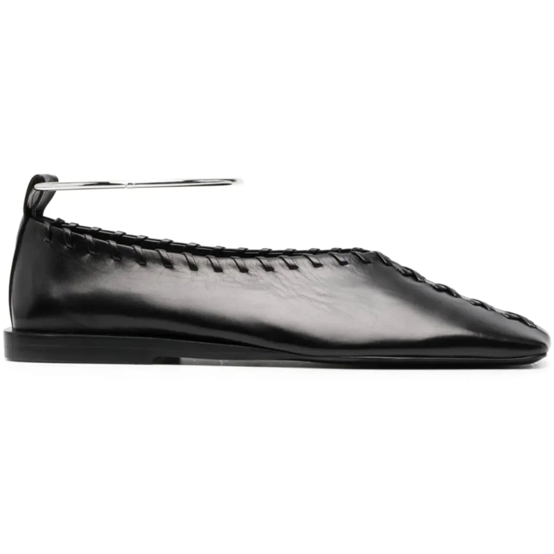 Jil Sander Ballerinas Ballerina Black Silver schwarz