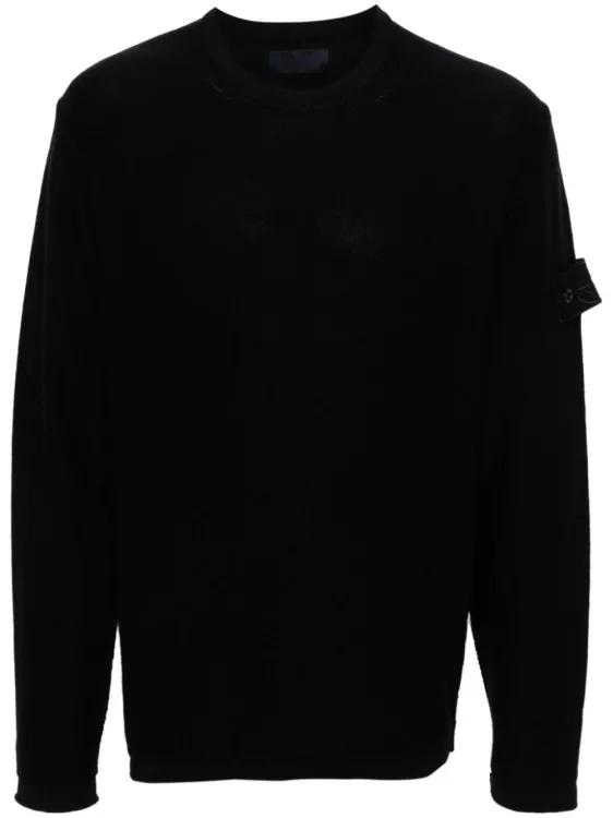 Stone Island - Navy Blue Cotton-Cashmere Blend Sweaters - Größe XL - blue