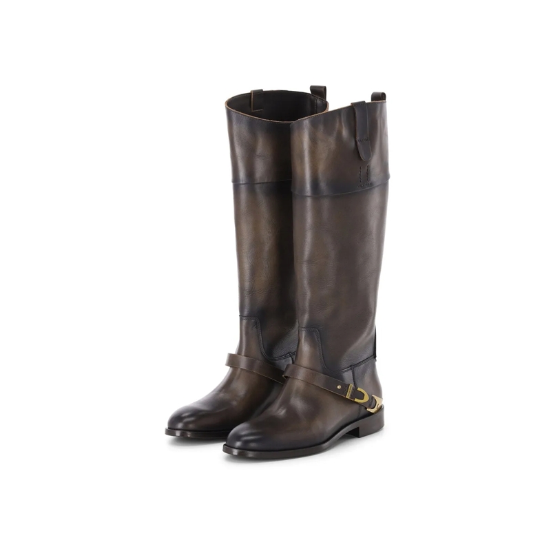 Golden Goose Stiefel Stiefel Charlie aus Leder Dunkelbraun