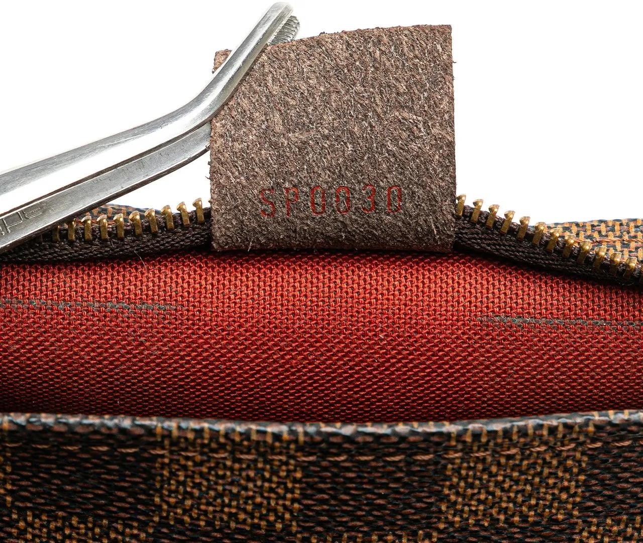 Thumbnail - Louis Vuitton Crossbody Bags - 2000 Damier Ebene Trousse Pochette - Gr. unisize - in Braun - für Damen