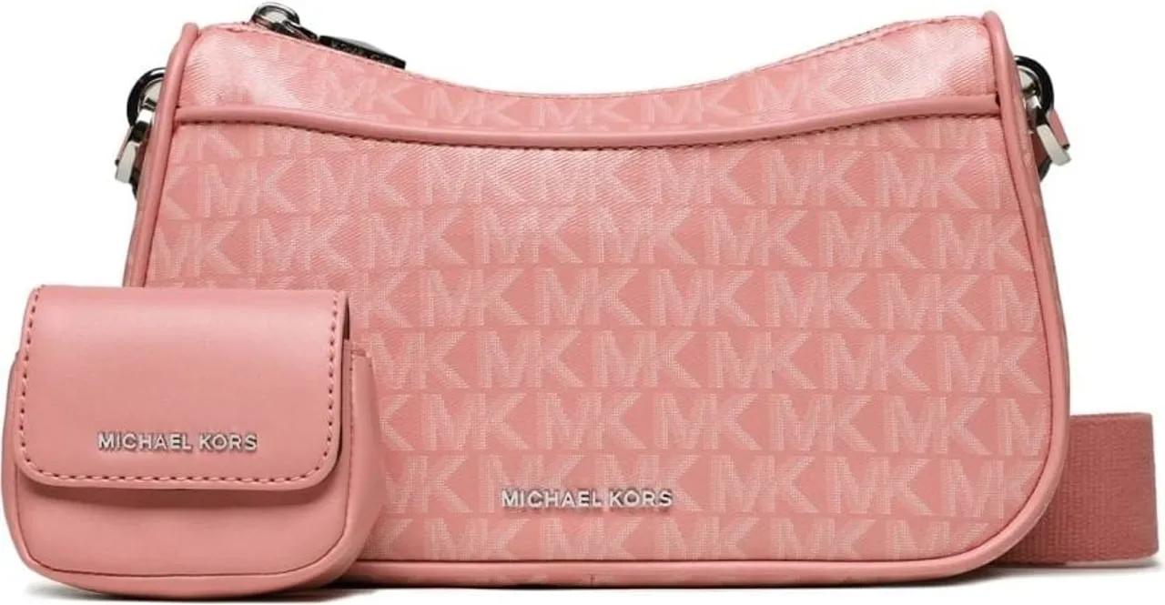 Michael Kors Jet Set Monogram Crossbody Bag rose Draagtas
