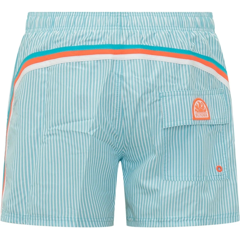 SUNDEK  Boardshort a Righe con Coulisse blau