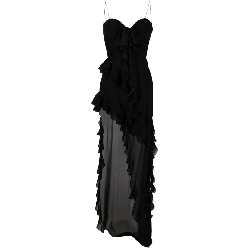 Alessandra Rich Robe longue Dresses Black schwarz