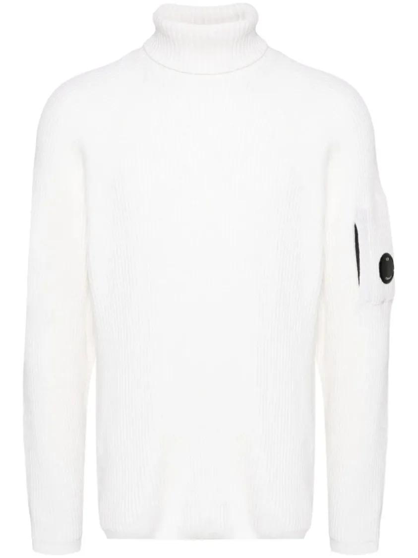 CP Company - Lens Roll-Neck Jumper - Größe M - weiß