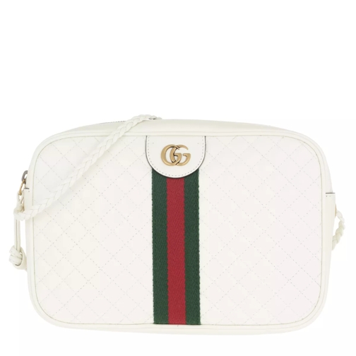 Gucci Small Shoulder Bag Quilted Leather Off White Camera Bag