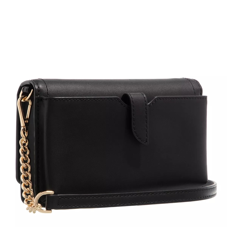 Michael Kors Heather Small Phone Chain Crossbody Black Phone Bag